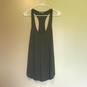 Olive green razorback tank top